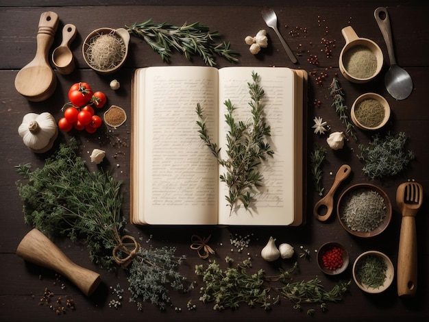 Książka kucharska i akcesoria